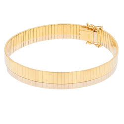 Bracelet Jonc en or blanc et or jaune - Castafiore