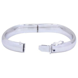Bracelet Jonc en or blanc et saphir - Castafiore
