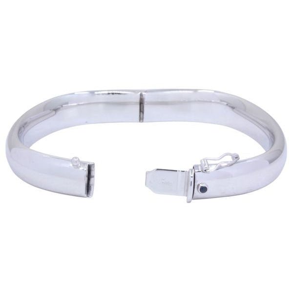 Bracelet Jonc en or blanc et saphir - Castafiore