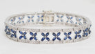 Bracelet Jonc en or blanc, saphirs et diamants - Castafiore