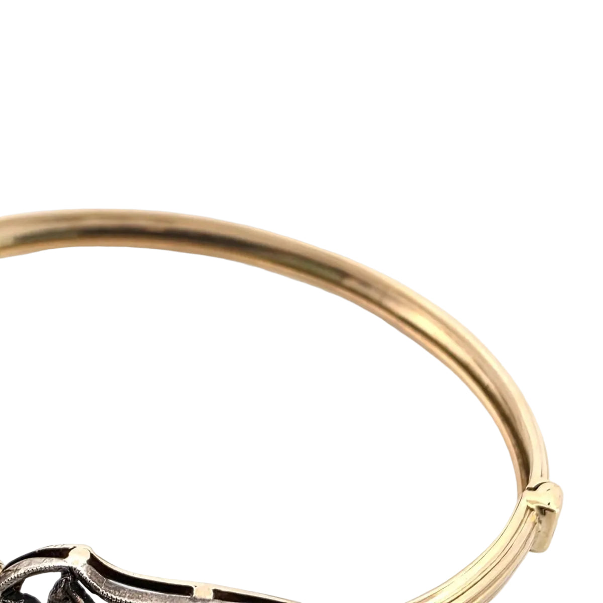 Bracelet Jonc en or jaune, argent et diamants - Castafiore
