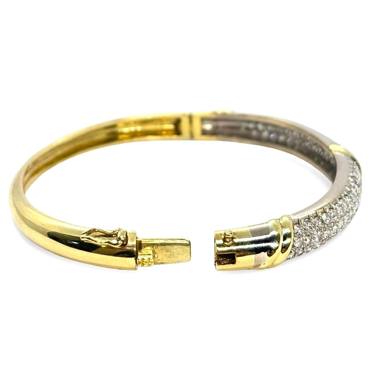Bracelet Jonc en or jaune et diamant - Castafiore