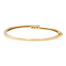 Bracelet Jonc en or jaune et diamant - Castafiore