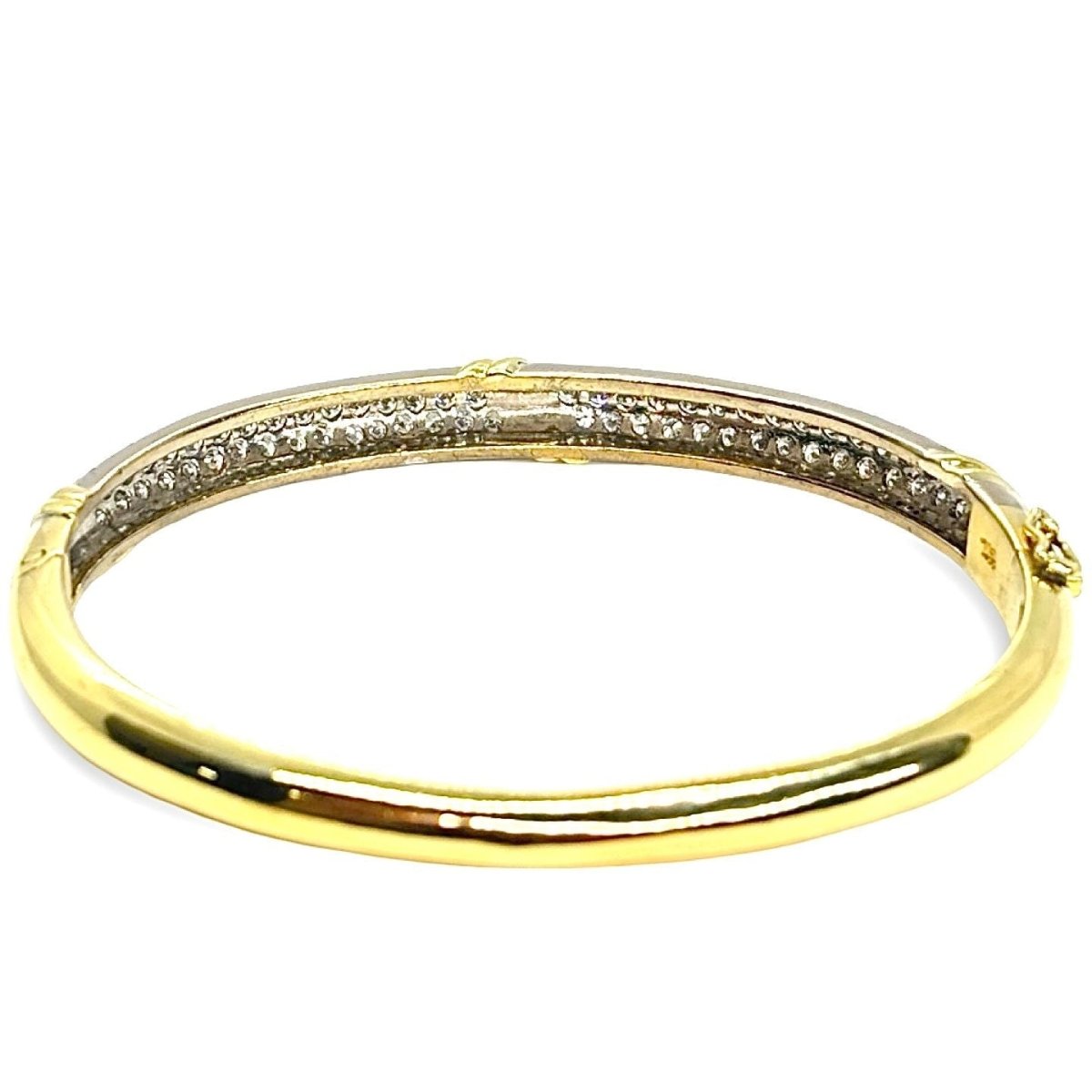 Bracelet Jonc en or jaune et diamant - Castafiore