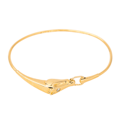 Bracelet Jonc en or jaune et diamant - Castafiore