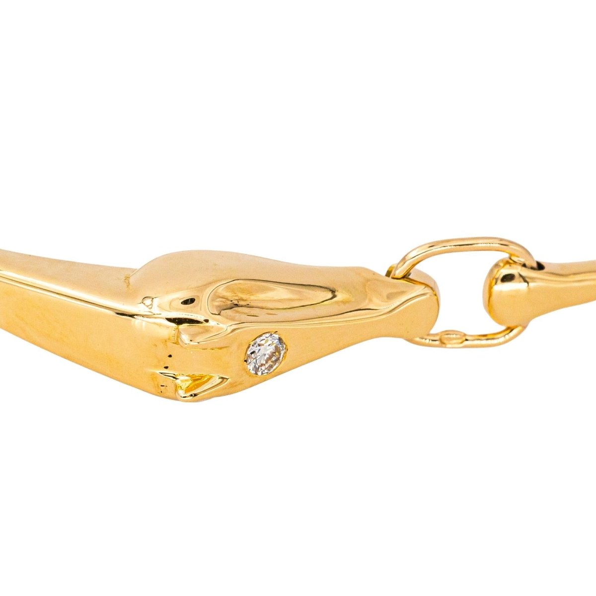 Bracelet Jonc en or jaune et diamant - Castafiore