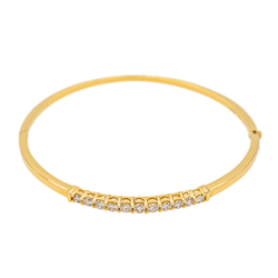 Bracelet Jonc en or jaune et diamant - Castafiore