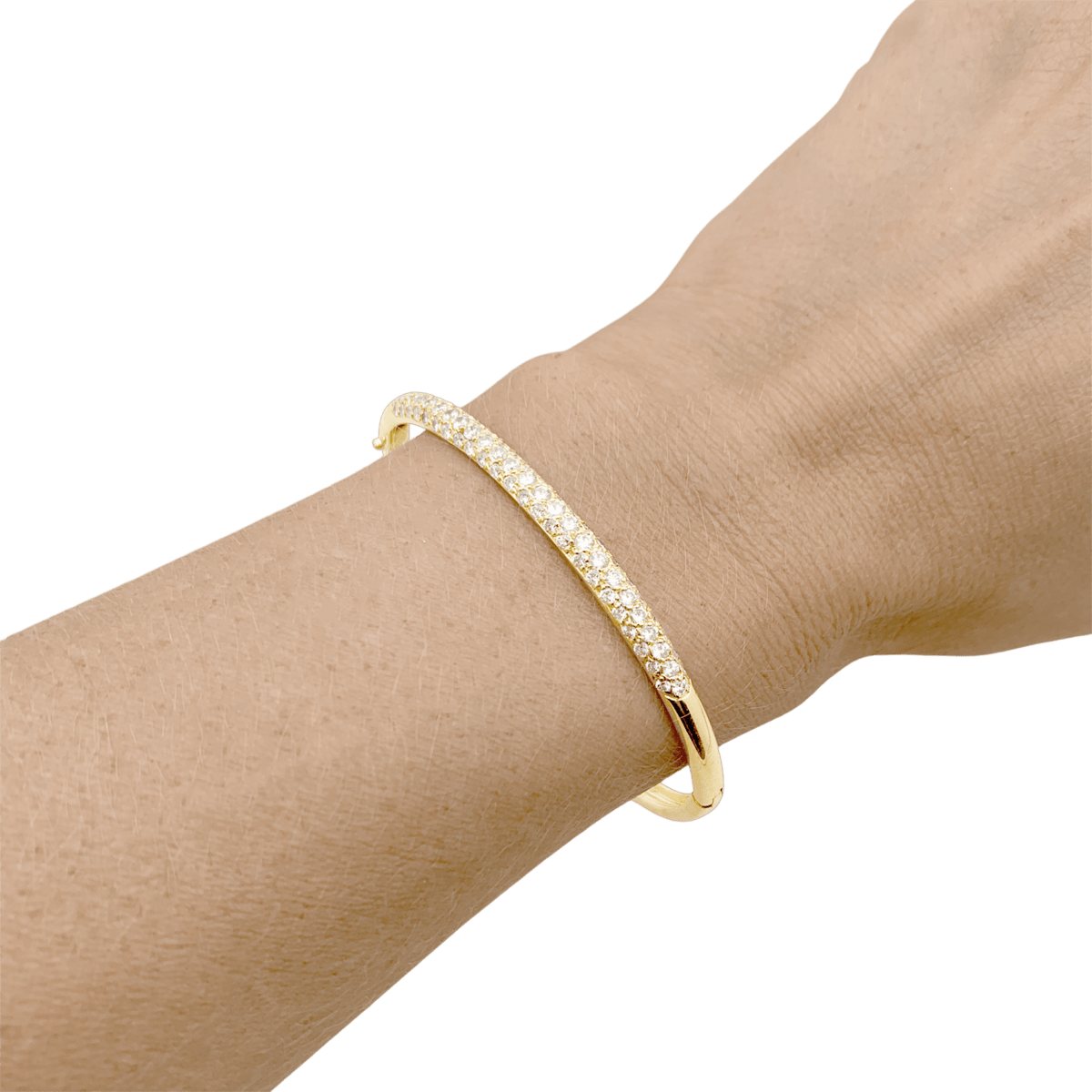 Bracelet Jonc en or jaune et diamants - Castafiore