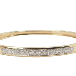 Bracelet Jonc en or jaune et diamants - Castafiore