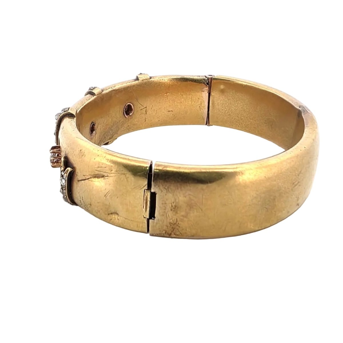 Bracelet Jonc en or jaune et diamants - Castafiore