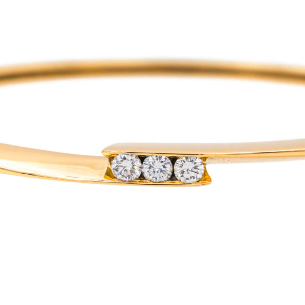 Bracelet Jonc en or jaune et diamants - Castafiore