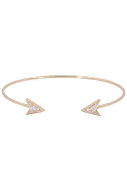 Bracelet Jonc en or jaune et diamants - Castafiore