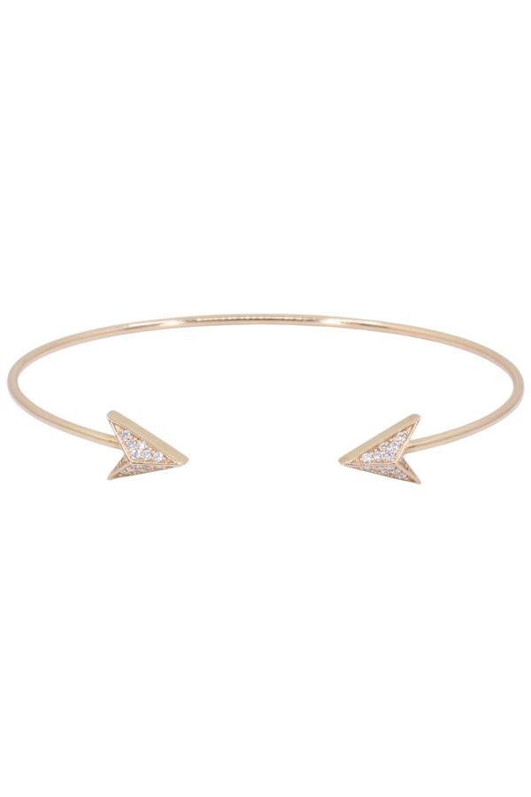 Bracelet Jonc en or jaune et diamants - Castafiore