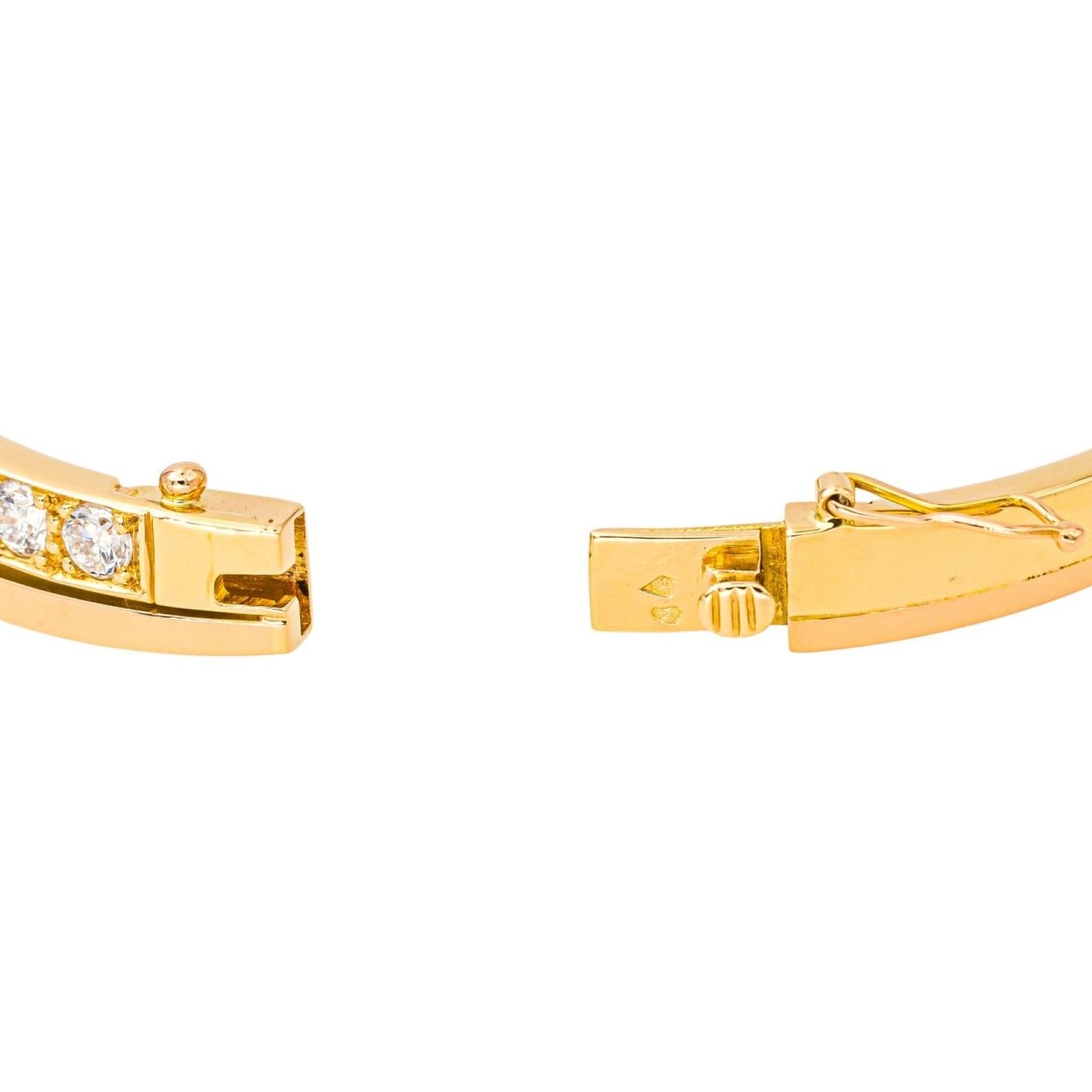 Bracelet Jonc en or jaune et diamants - Castafiore