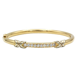 Bracelet Jonc en or jaune et diamants - Castafiore
