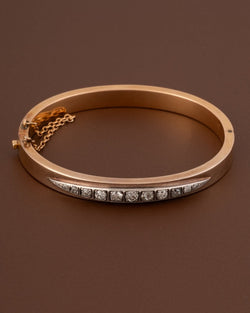 Bracelet Jonc en or jaune et diamants - Castafiore