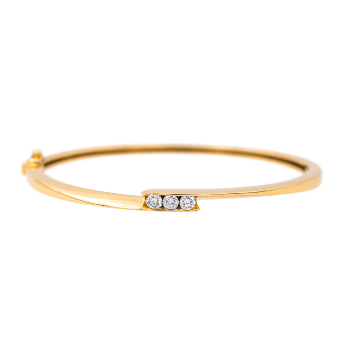 Bracelet Jonc en or jaune et diamants - Castafiore