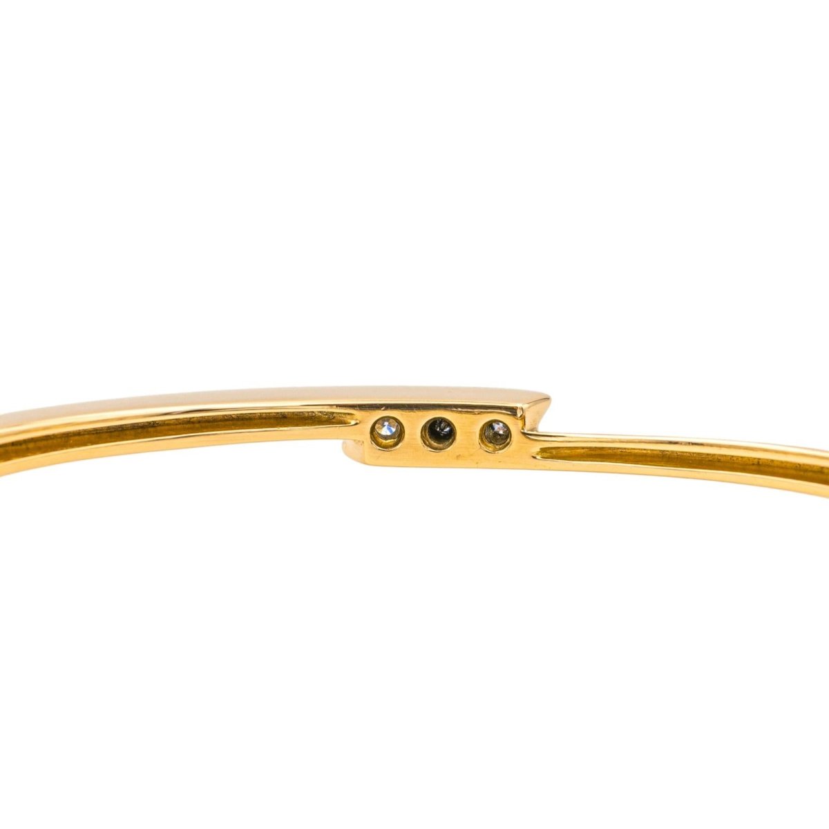 Bracelet Jonc en or jaune et diamants - Castafiore