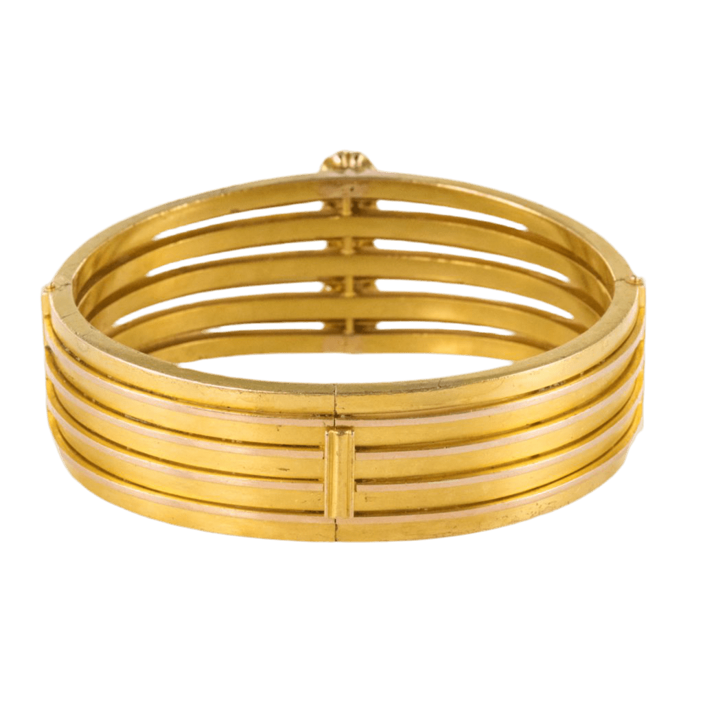 Bracelet Jonc en or jaune et diamants - Castafiore