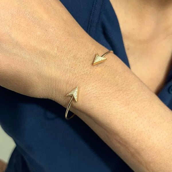 Bracelet Jonc en or jaune et diamants - Castafiore