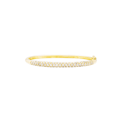 Bracelet Jonc en or jaune et diamants - Castafiore