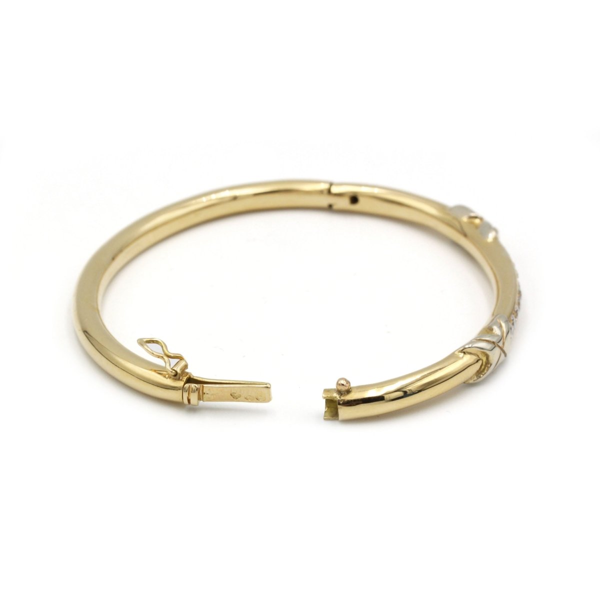 Bracelet Jonc en or jaune et diamants - Castafiore