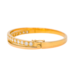 Bracelet Jonc en or jaune et diamants - Castafiore