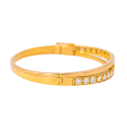 Bracelet Jonc en or jaune et diamants - Castafiore