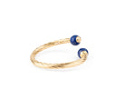 Bracelet Jonc en or jaune et lapis lazuli - Castafiore