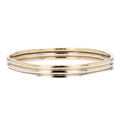 Bracelet Jonc en or jaune, or blanc et or rose - Castafiore