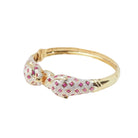 Bracelet Jonc en or jaune, rubis et diamants - Castafiore