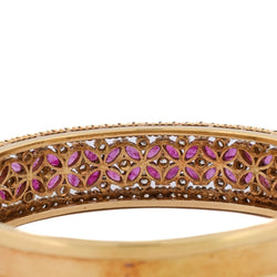 Bracelet Jonc en or jaune, rubis et diamants - Castafiore