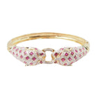 Bracelet Jonc en or jaune, rubis et diamants - Castafiore