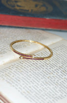 Bracelet Jonc en or jaune, rubis et diamants - Castafiore