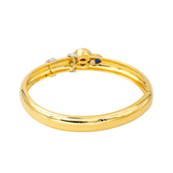 Bracelet Jonc en or jaune, rubis, saphir et diamants - Castafiore