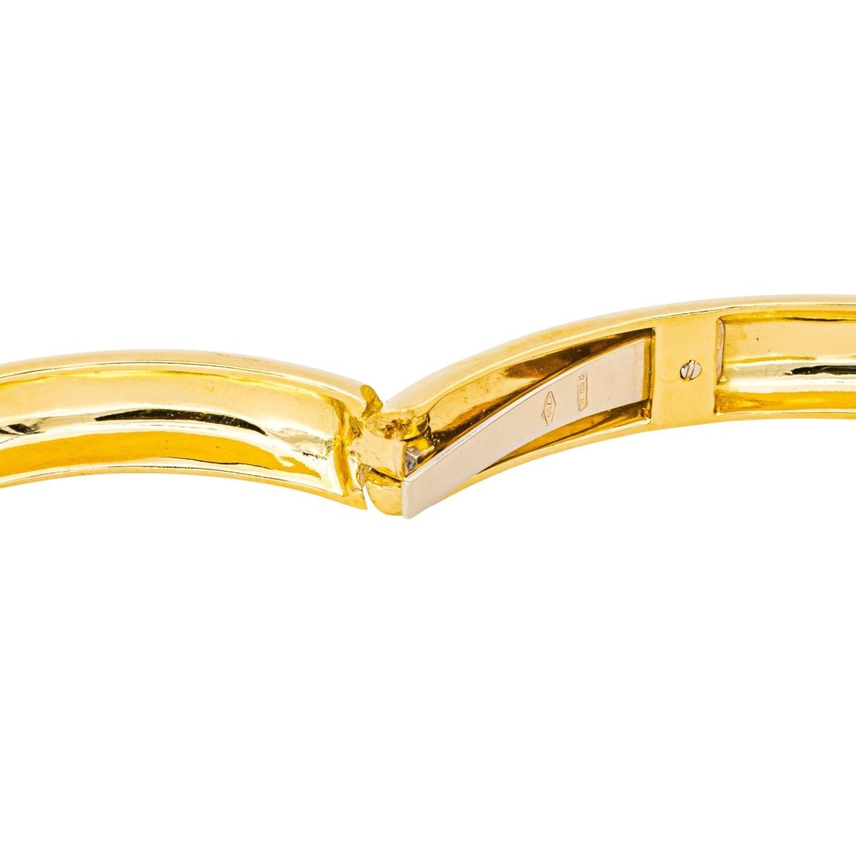 Bracelet Jonc en or jaune, rubis, saphir et diamants - Castafiore
