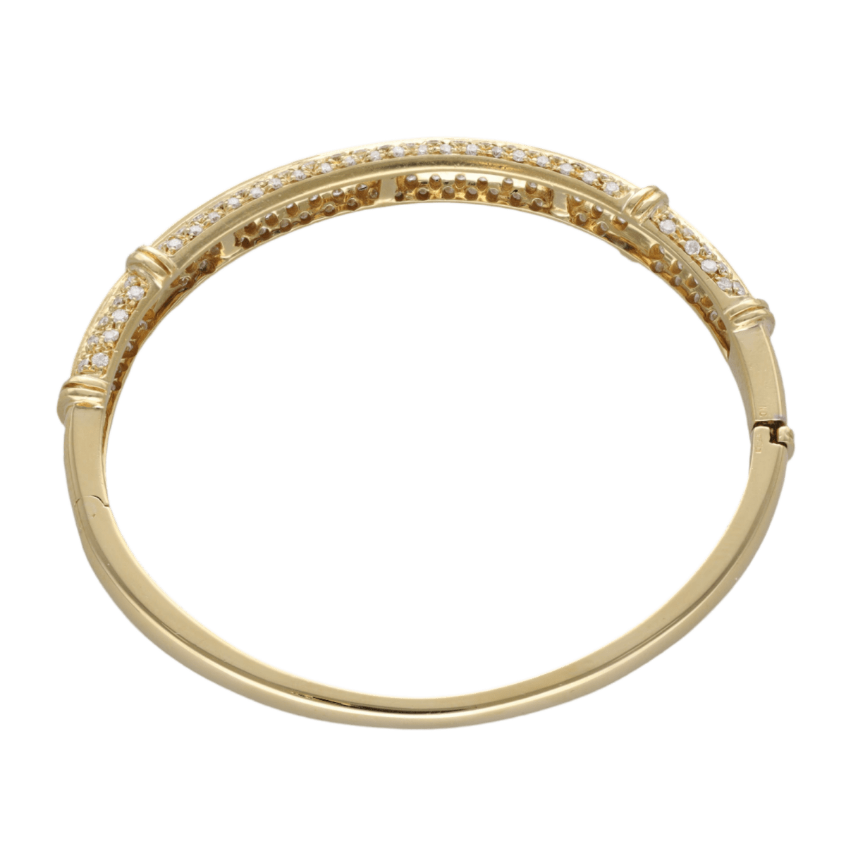 Bracelet Jonc en or jaune, saphirs et diamants - Castafiore