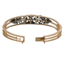 Bracelet Jonc en or rose, argent, perle et diamants - Castafiore