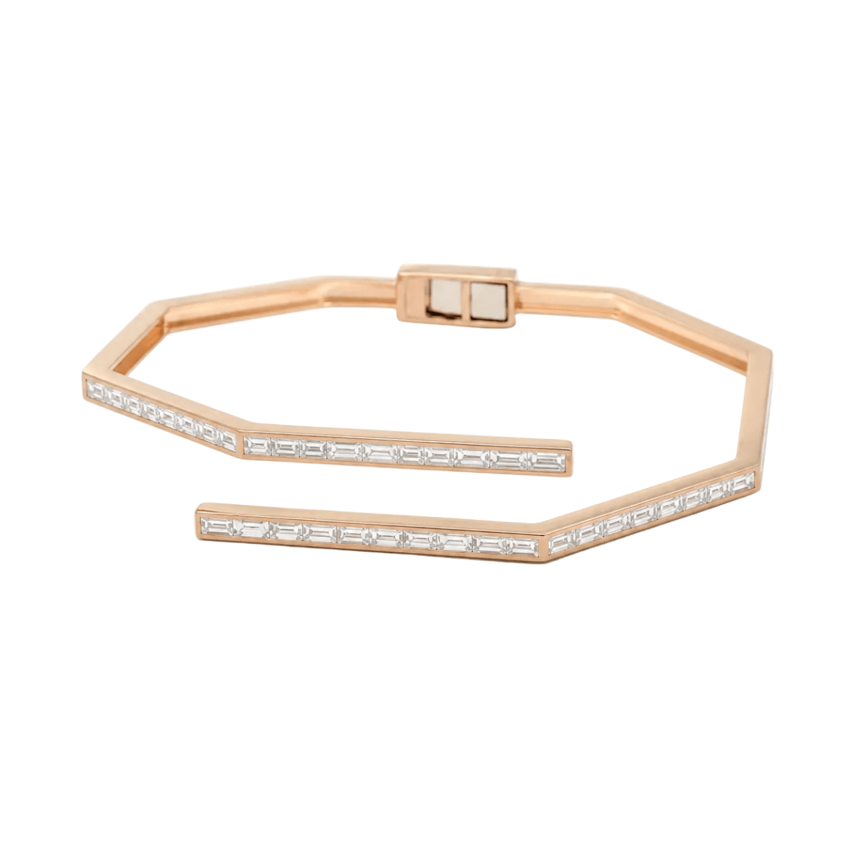 Bracelet Jonc en or rose et diamants - Castafiore