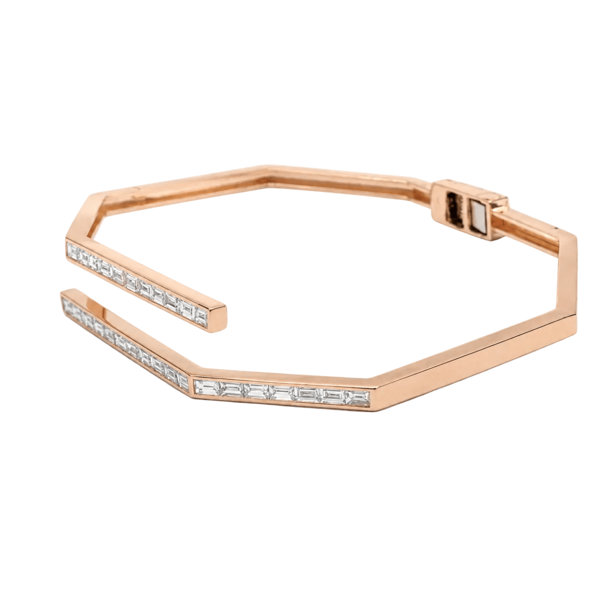 Bracelet Jonc en or rose et diamants - Castafiore