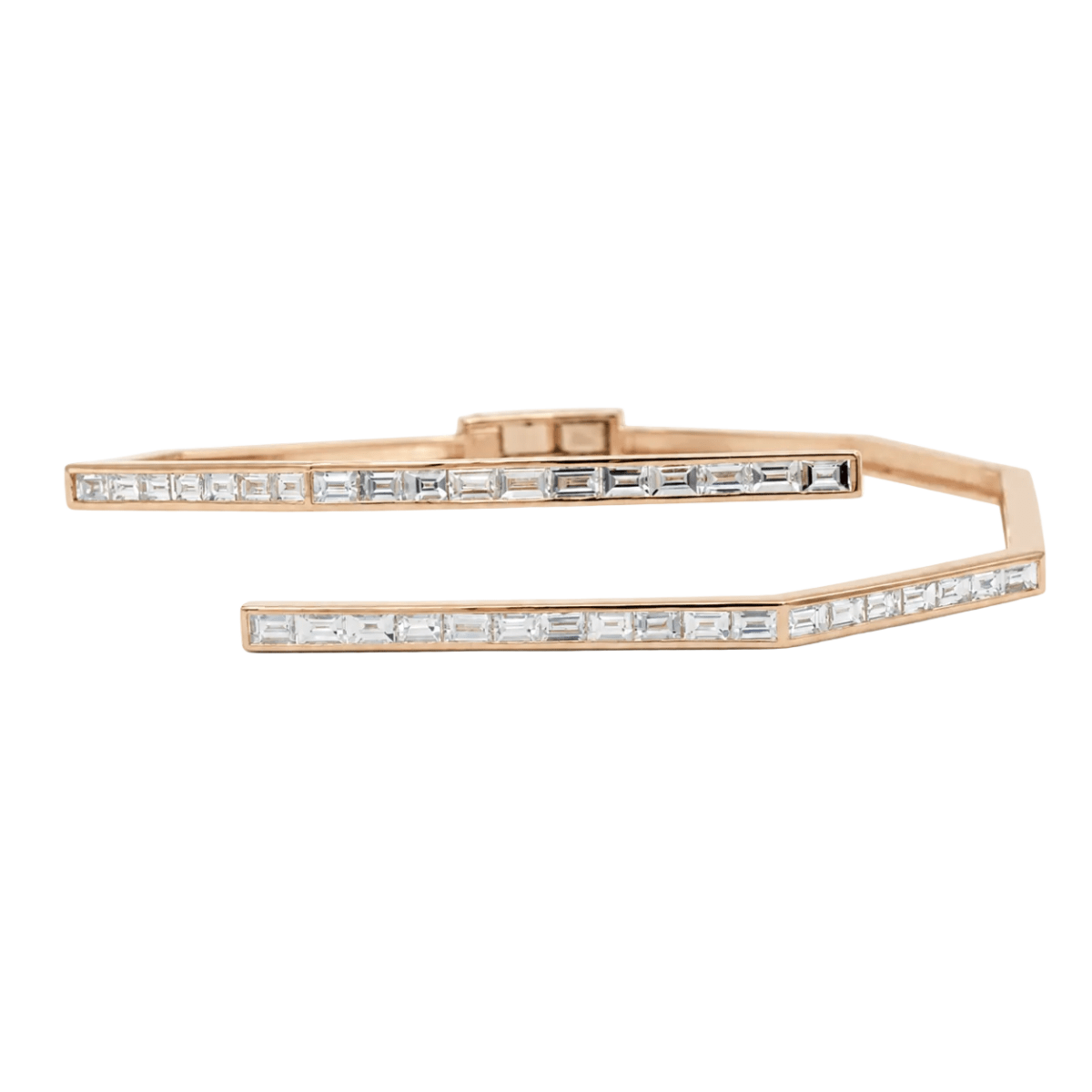 Bracelet Jonc en or rose et diamants - Castafiore