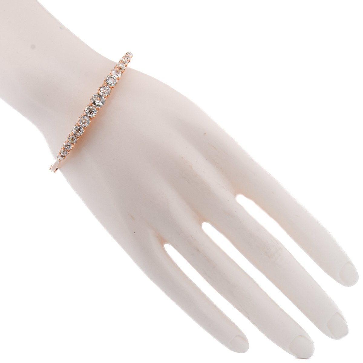 Bracelet Jonc en or rose et diamants - Castafiore