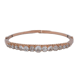Bracelet Jonc en or rose et diamants - Castafiore