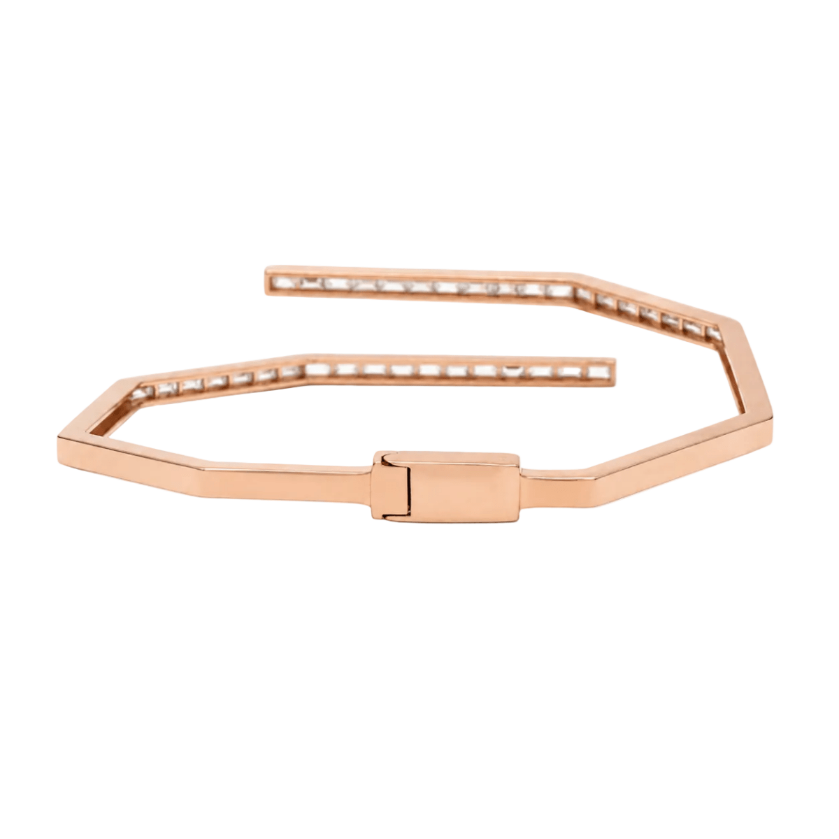 Bracelet Jonc en or rose et diamants - Castafiore