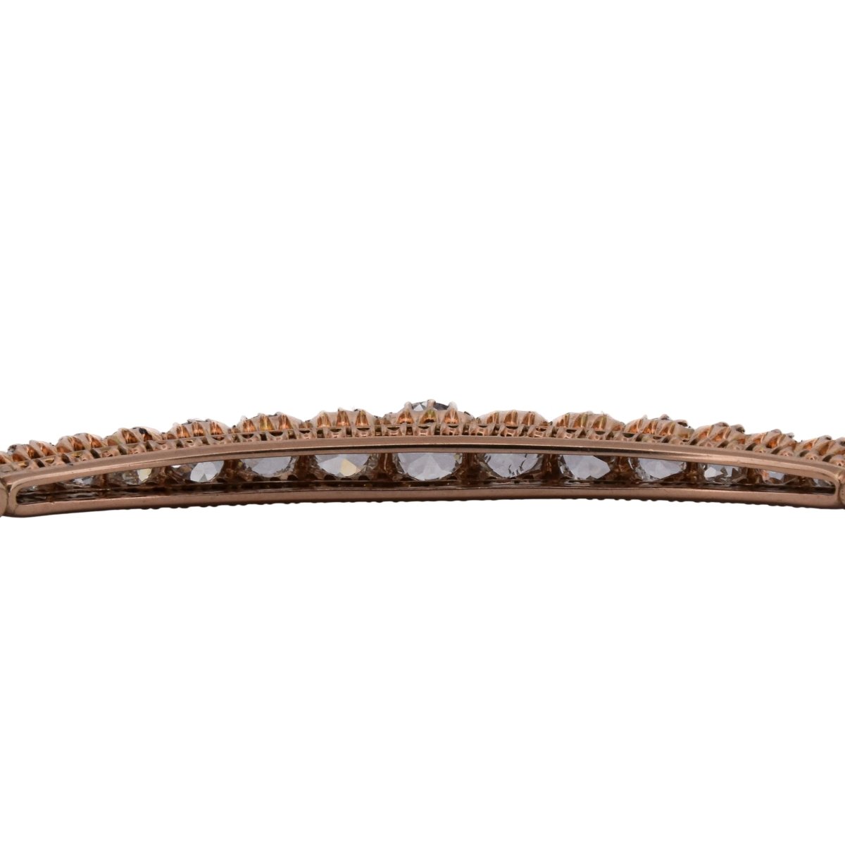 Bracelet Jonc en or rose et diamants - Castafiore