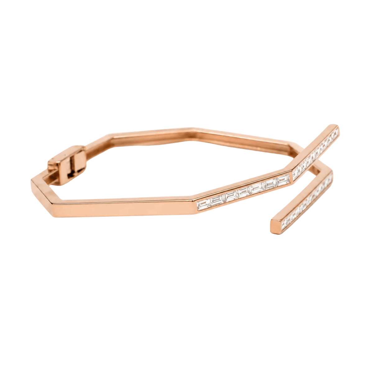 Bracelet Jonc en or rose et diamants - Castafiore