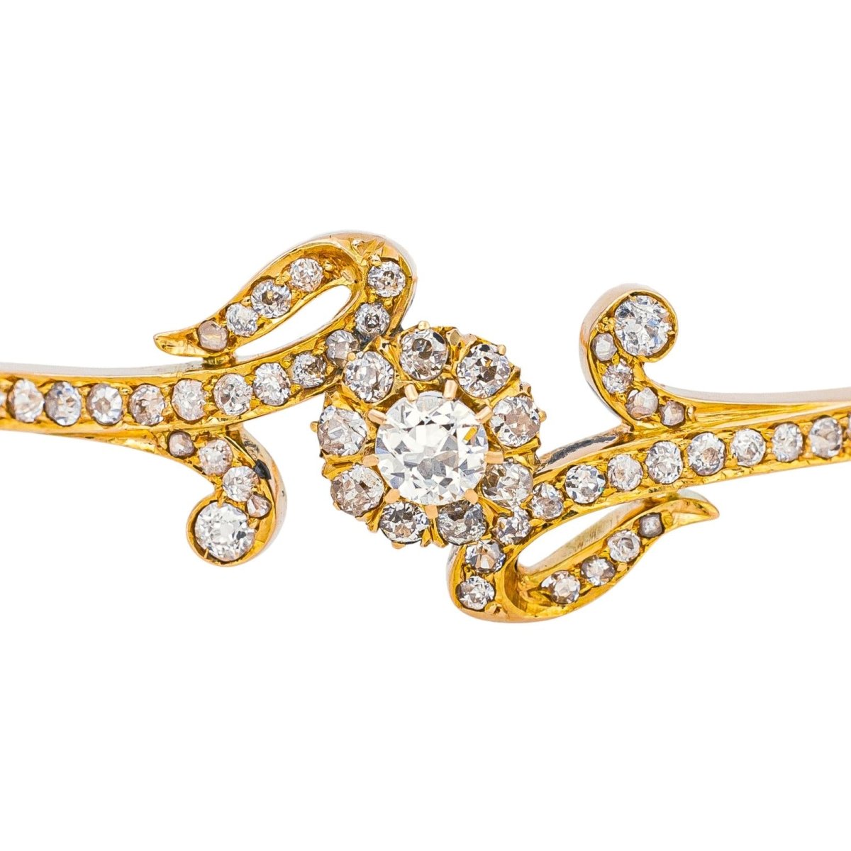 Bracelet Jonc en or rose et diamants - Castafiore