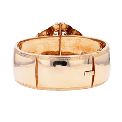 Bracelet Jonc en or rose, turquoise, émail et perles - Castafiore