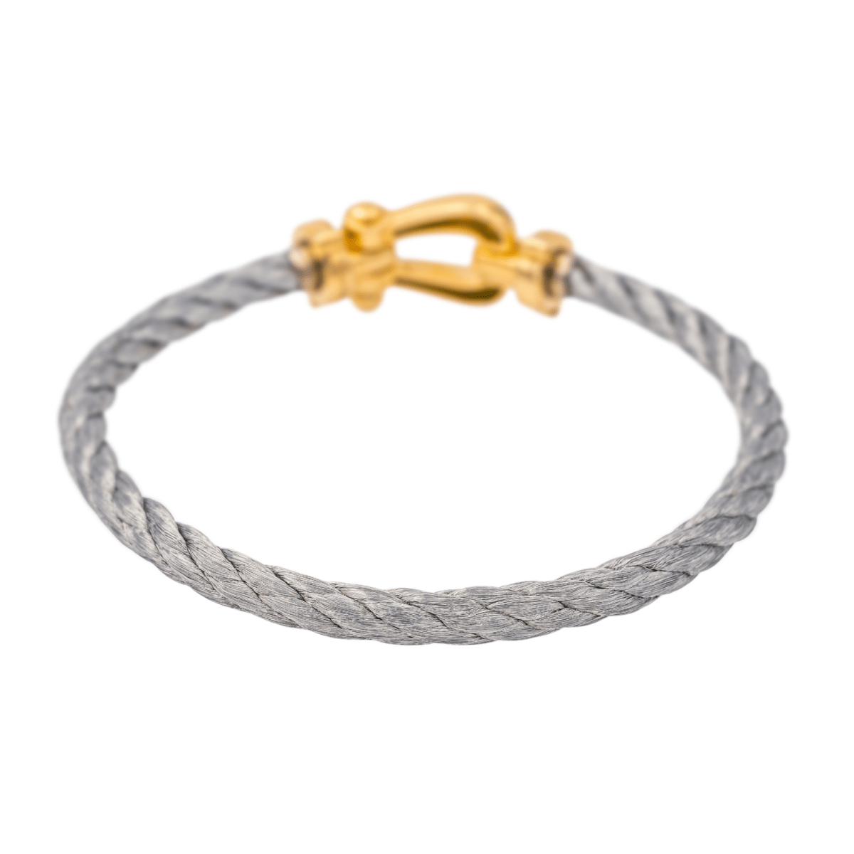 Bracelet Jonc FRED "Force 10" en or jaune et acier - Castafiore