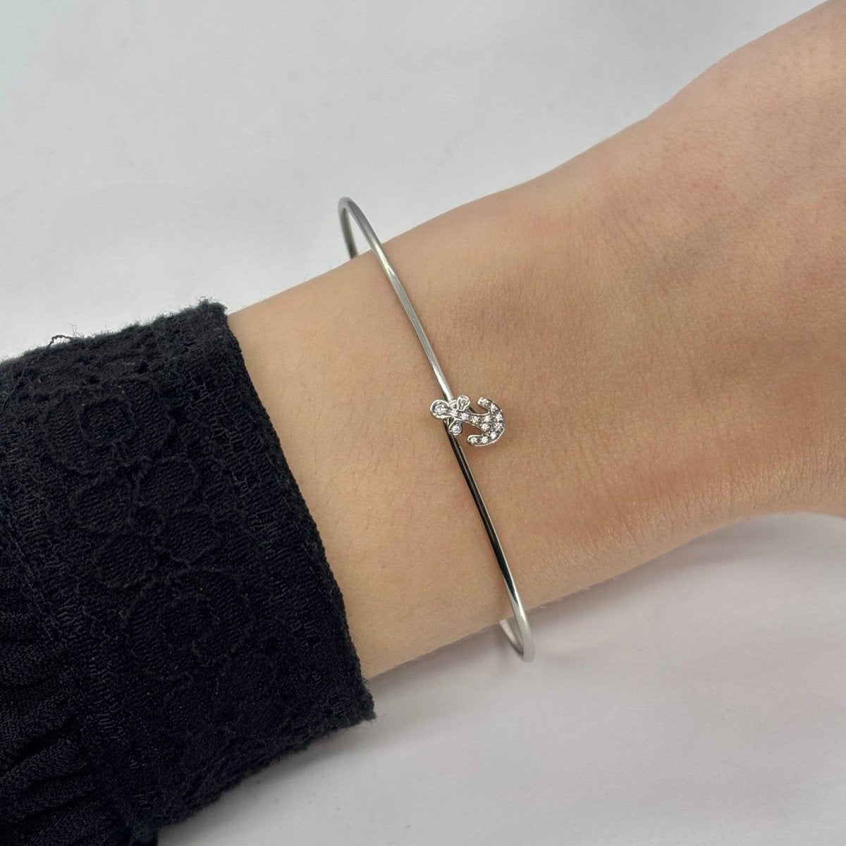 Bracelet Jonc FRED "Fred For Kate Moss" en or blanc et diamants - Castafiore